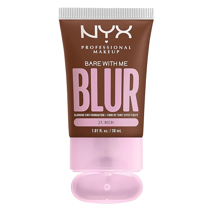 NYX PROFESSIONAL MAKEUP Bare With Me Blur Skin Tint Foundation Make Up with Matcha, Glycerin & Niacinamide - Rich-VivaGrace Women