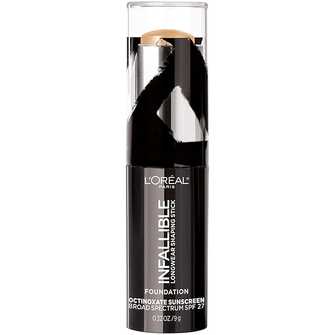 L'Oreal Paris Makeup Infallible Longwear Shaping Stick Foundation, 406 Warm Beige, 1 Tube, 0.32 Ounce-VivaGrace Women