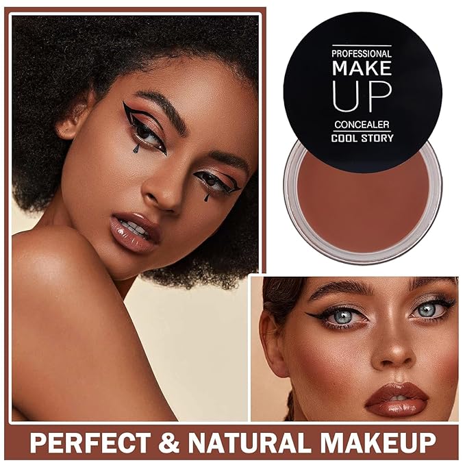 7 Color Solid Concealer Full Coverage Correcting Cream Concealer Waterproof Long-lasting Under Eye Concealer for Dark Circles Color Corrector Pro Concealer (Color 07)-VivaGrace Women