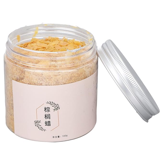 100g Palm Wax Pellets, Carnauba Wax for Lip Balm, Cosmetics DIY Carnauba Wax Material Accessory Lip Balm Making Supplies for Lipstick Lip Balm Making Increase the Melting Point of Lipstick-VivaGrace Women