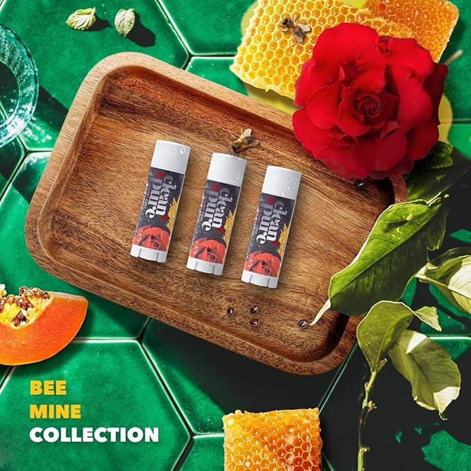 Bee Mine Lip Balm 3-Pack | Lip Care Set With 100% All Natural Beeswax | Vitamin E Oil | Flavored Lip Balm for Dry, Chapped Lips | Made in Australia……-VivaGrace Women