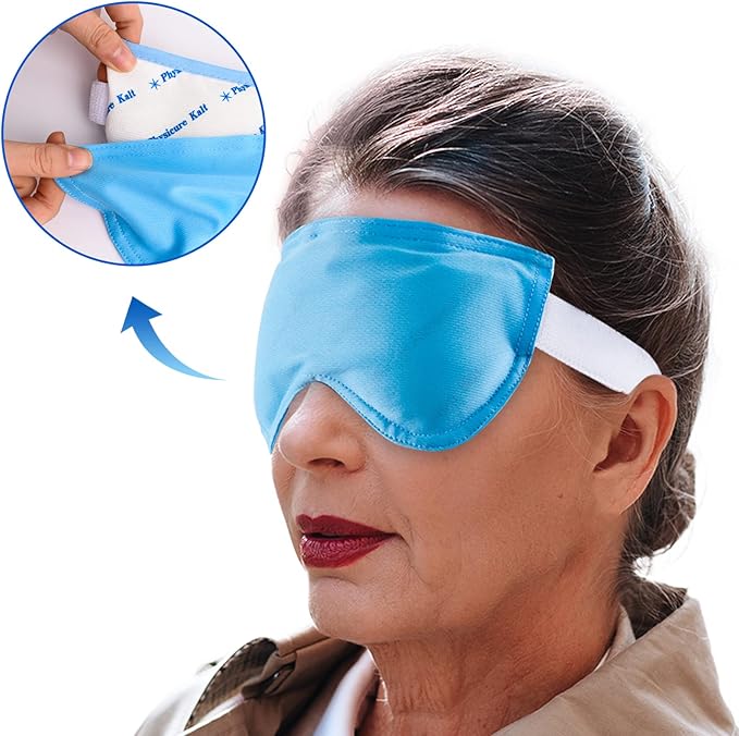 Heated Eye Mask | Moist Heat Eye Compress Relief for Dry Eyes, Imitated Eyes, Pink Eyes | Microwave Activated Dry Eye Therapy Mask-VivaGrace Women