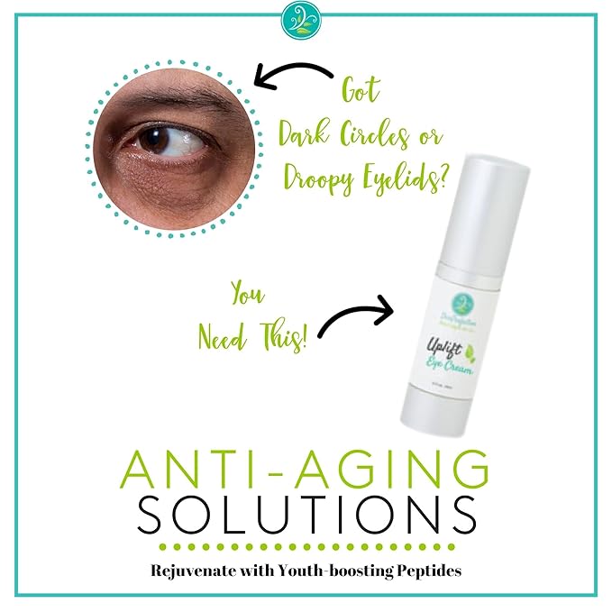 Revitalize Your Eyes: Uplift Anti-Aging Eye Cream for Dark Circles, Wrinkles & Puffiness Peptide Complex Haloxyl Lift Tighten Droopy Lids Argireline Matrixyl Pepha Tight .5 oz-VivaGrace Women