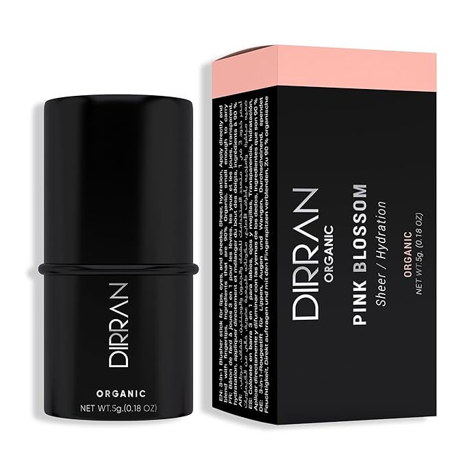 3 in 1 Natural Ingredient 90% Organic Blusher Stick For Lips, Eyes, & Cheeks, Hydration And Natural Beauty Apply directly And Blend With Fingertips, Small Enough to Carry (PINK BLOSSOM)-VivaGrace Women