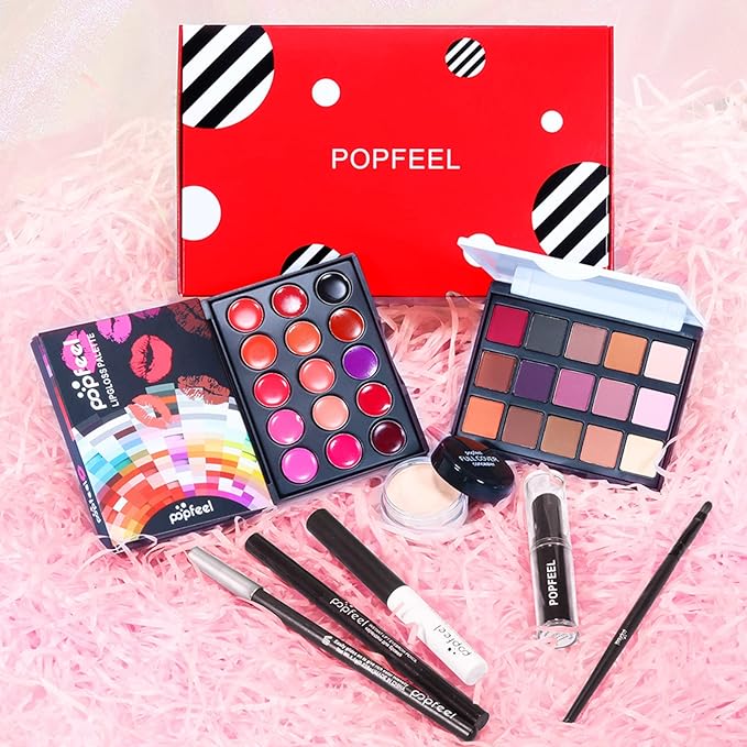 Makeup Kit for Women, All in One Makeup Gift Set for Women and Teen Girl, Full Makeup Kit with Lipgloss Eyeshadow Palette Concealer Stick Mascara Eyeliner Pencil Eye Shadow Brush-VivaGrace Women