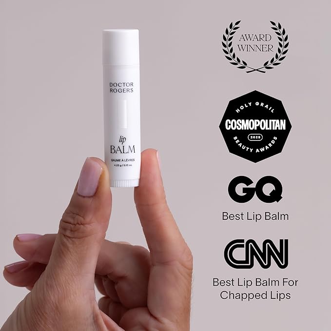 Doctor Rogers Lip Balm, Hydrating and Softening Lip Moisturizer For Very Dry Lips, Dermatologist-Created, Natural, & Hypoallergenic Moisturizing Lip Balms, 4.25g Tube-VivaGrace Women