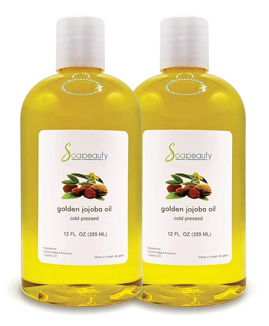 Soapeauty Golden Jojoba Oil | 100% Pure & Natural | Unrefined, Cold Pressed, Hexane Free | Moisturizing Oil for Skin, Face, Hair & Nails | 24 fl oz (2 * 12 fl oz)-VivaGrace Women