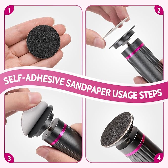 60pcs Replaceable Sandpaper Refill Discs for Electric Foot Callus Remover Hard Dry Dead Skin Remova(120 Grit 30pcs and 80 Grit 30pcs)-VivaGrace Women