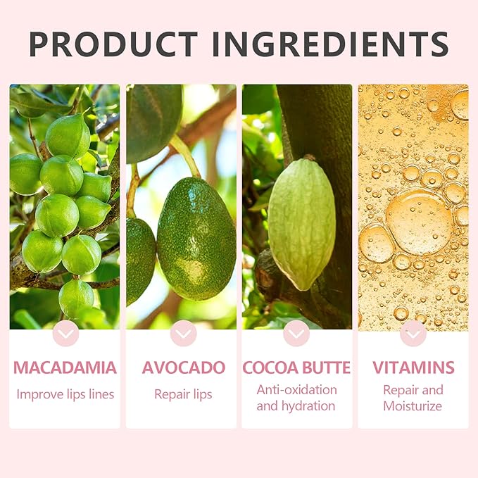 KISSIO Lip Balm,Long Lasting Nourishes and Hydration Lips,Vitamin Lip Balm with Cocoa Seed Butter,Macadamia Seed Oil and Vitamins,Lip care,Cruelty free,0.12 oz-VivaGrace Women