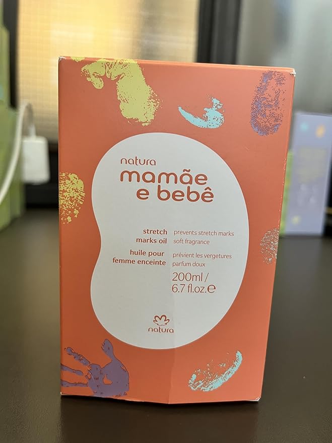 natura - Mamãe e Bebê Mom Stretch Marks Oil - Moisturizing Shower Oil - Skin Elasticity - 100% Vegan - Almond Oil - 97.3% Natural Origin - All Skin - Cruelty Free - Baby Essentials - 6.7 fl oz (200ml)-VivaGrace Women