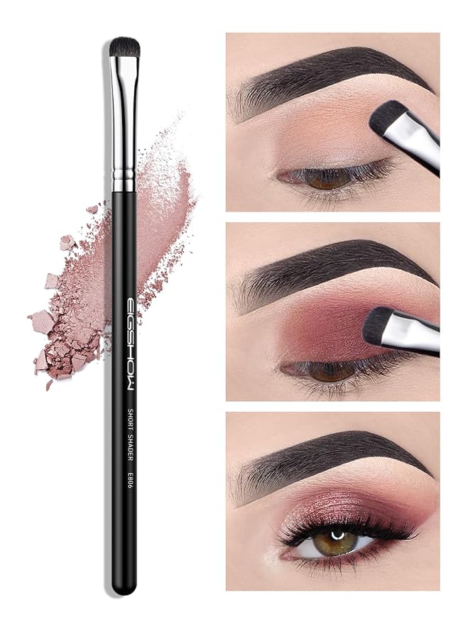 EIGSHOW Angled Eyeliner Brush & Eyeshadow Brush, High-End Precision Gel Liner and Short Smudge Brushes for Cat Eye, Winged Liner (E835&E806)-VivaGrace Women