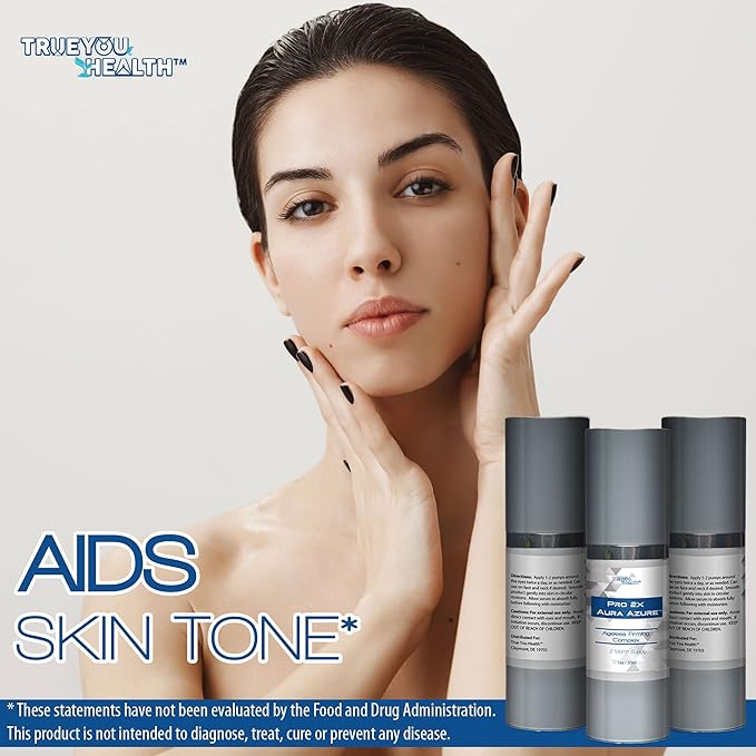 Pro 2x Aura Azure Serum - Anti Aging Serum - 2 Month Supply - Skin Firming Complex to Reduce Wrinkles Appearance - Exfoliate - Nourish - Improve Hyperpigmentation & Dark Circles - Aid Cell Renewal-VivaGrace Women
