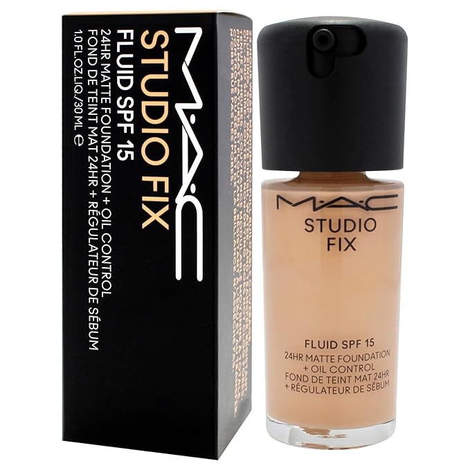 Studio Fix Fluid SPF 15 24Hr Matte Foundation Plus Oil Control - NC27 by MAC for Women - 1 oz Foundation-VivaGrace Women