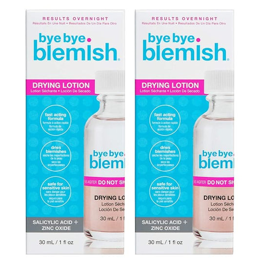 Bye Bye Blemish Acne Drying Lotion, On-the-Spot Pimple Treatment, Reduce Pimples Overnight, Beauty Skincare Essential - 1oz. (2-Pack)-VivaGrace Women