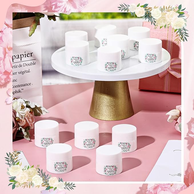 12 Pcs Thank You Lip Sleeping Mask Bulk Bridal Shower Gifts for Guests Thank You for Celebrating with Us Lip Mask Moisturize Nourish for Wedding Bridal Shower Favor Christmas Gift(Floral)-VivaGrace Women