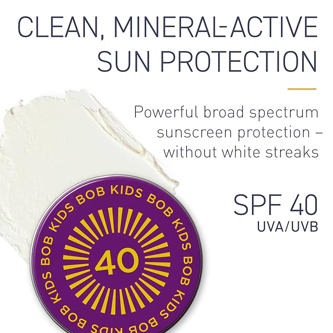 BOB KIDS Balm, SPF 40 Broad Spectrum Mineral Sun Protection, Hydrating, Perfect for Winter and Water Sports, Safe for Sensitive Skin, For All Ages-VivaGrace Women