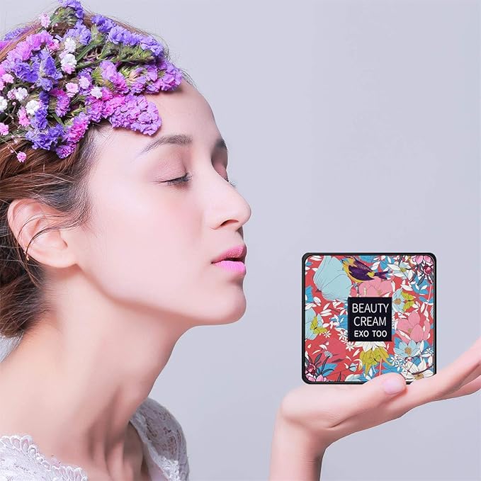 Mushroom Head Air Cushion CC Cream Foundation, Beauty Cream Exo Too BB Cream, Moisturizing, Long Lasting, Matte Concealer, Light Weight, WaterProof Liquid Foundation with 2PCS Mushroom Head-VivaGrace Women