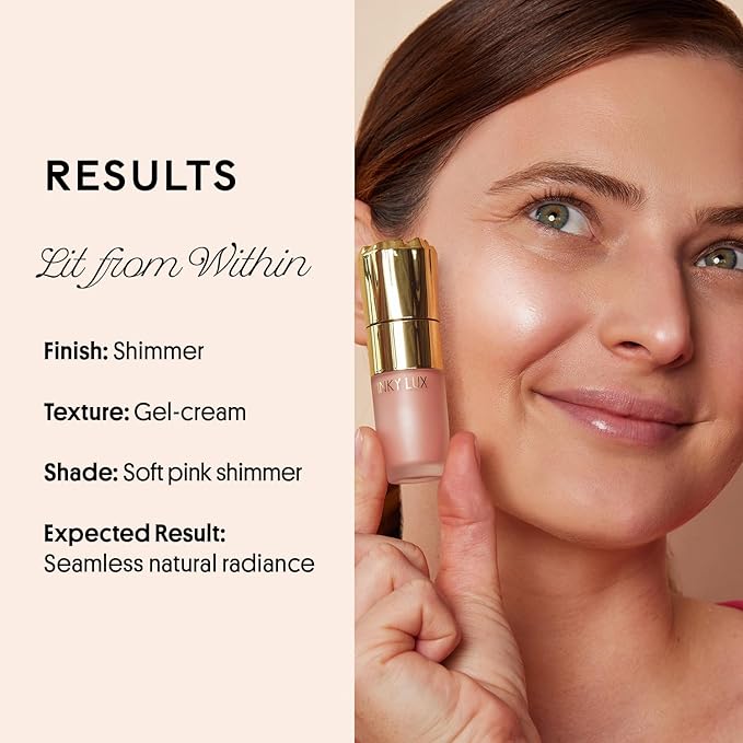 Winky Lux Cheeky Rose Liquid Highlighter, Gel Cream Blush Wand, Blendable & Buildable Pigment, Long Lasting Weightless, Angel-VivaGrace Women