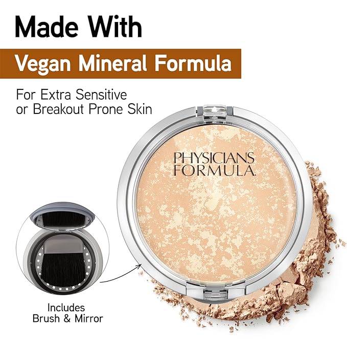 Physicians Formula Mineral Wear Talc-Free Face Powder, Light Coverage Mineral Makeup for Sensitive Skin – Translucent-VivaGrace Women