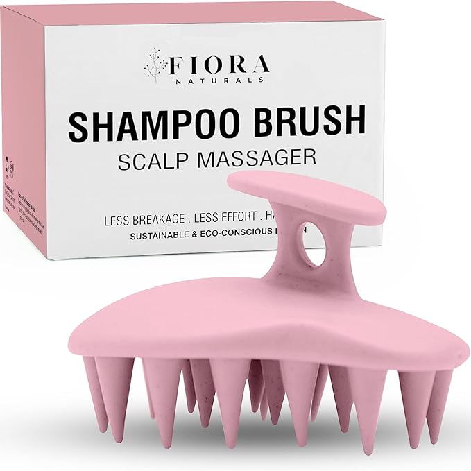 Fiora Naturals Scalp Massager Shampoo Brush - Silicon Scrubber & Exfoliator for Dandruff Removal and Hair Growth, Brush for Wet & Dry Hair, for Men, Women, Kids - BPA Free-VivaGrace Women