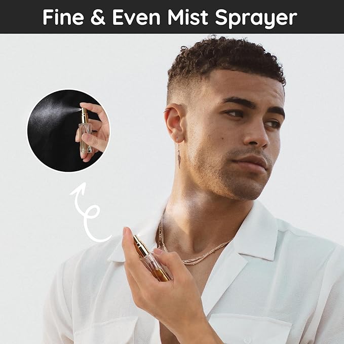 Segbeauty Travel Perfume Bottle Refillable, 10 Packs Atomizer Sprayer for Perfume, 10ML Empty Glass Perfume Bottle Portable Travel Size Spray Bottles Accessories for Dispensing Perfume Toiletries-VivaGrace Women