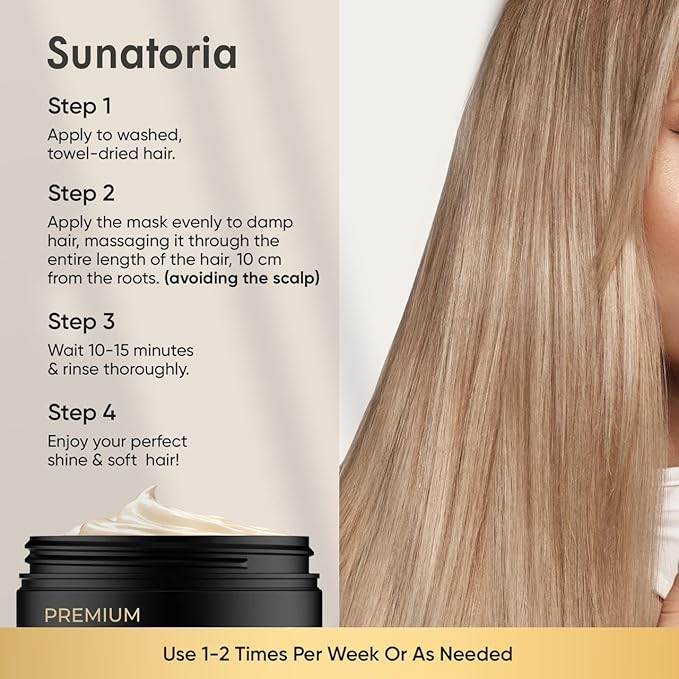 SUNATORIA Keratin Hair Mask - Deep Conditioner for Dry Damaged Hair - Hydrates, Repairs, Nourishes - Keratin Hair Treatment - Deep Conditioning Hair Mask - Keratina Mascarilla Para el Cabello-VivaGrace Women