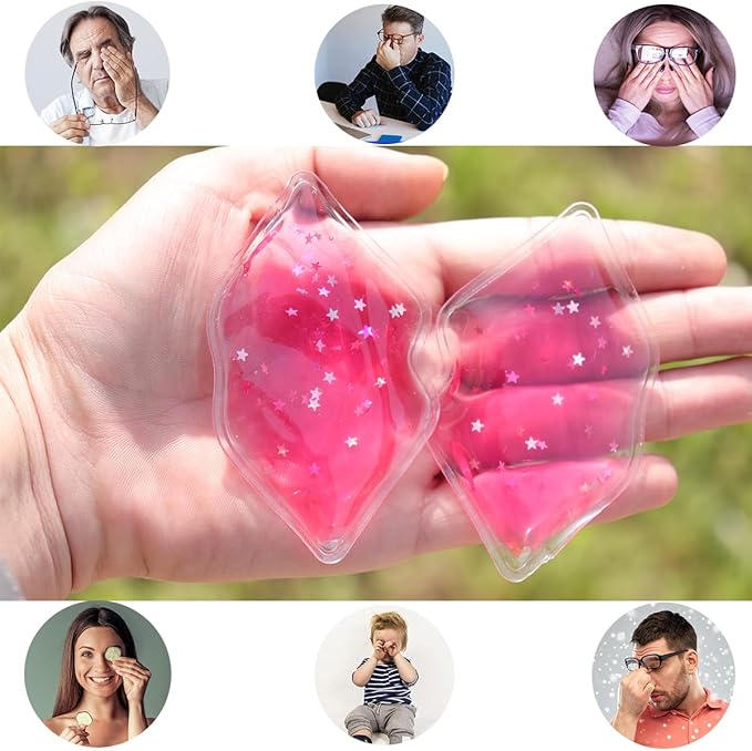 Eye Pad, Gel Eye Pad, Cooling Eye Pads, Gel Eye Mask,Gel Ice Pack, Cooling Ice Eye Masks, Hot Cold Eye Mask, Eye Ice Pack, Gel Eye Mask for Puffy Eyes, Migraine, Puffiness (10 pcs)-VivaGrace Women