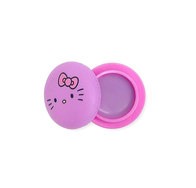 The Crème Shop x Sanrio Hello Kitty Macaron Lip Balm (Hello Kitty Unicorn Rainbow Sherbert) Korean Cute Scented Pocket Portable Soothing Advanced Must-Have on-The-go-VivaGrace Women