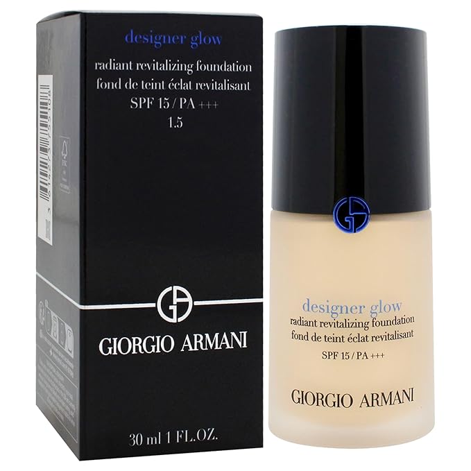 Designer Glow Radiant Revitalizing Foundation SPF 15 PA Plus - 1.5 by Giorgio Armani for Women - 1 oz Foundation-VivaGrace Women