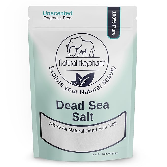 Natural Elephant Dead Sea Bath Salt | 1 Pound Bag (16oz) | 100% Natural and Pure| Fine Grain | Ideal for Baths and Soaks-VivaGrace Women