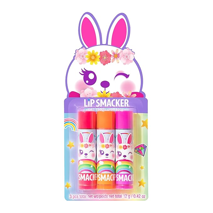 Lip Smacker Easter Lip Balm Trio Card - Bunny | Easter Basket Stuffers for Children-VivaGrace Women