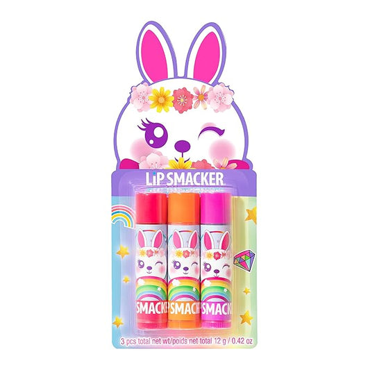 Lip Smacker Easter Lip Balm Trio Card - Bunny | Easter Basket Stuffers for Children-VivaGrace Women