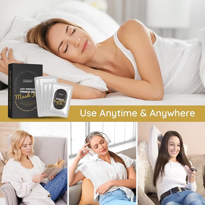 Enaskin Naturals 5 in 1 Anti Wrinkle Face Patches Anti Wrinkle Gel Face Masks (5 in 1 Pack)-VivaGrace Women