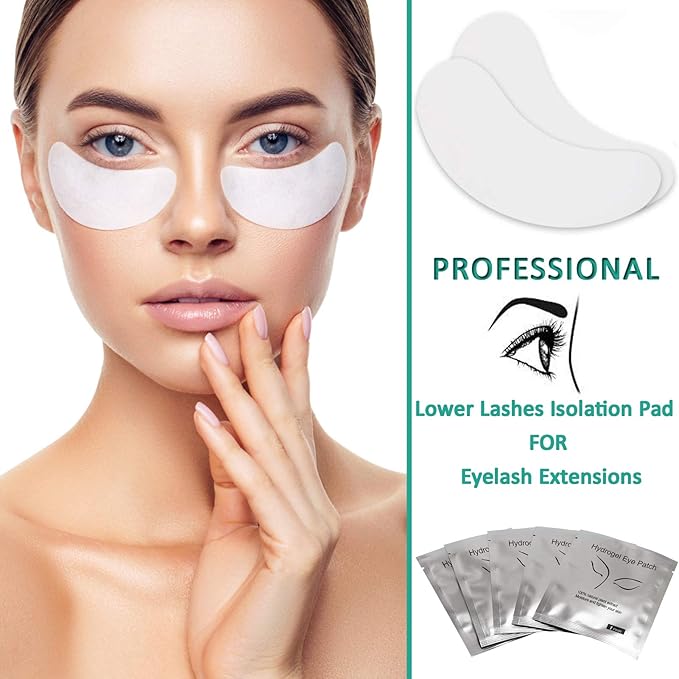 50 Pairs Under Eye Pads, Eyelash Extension Gel Patches, Lint Free DIY False Lash Extension Beauty Makeup Hydrogel Gel Eye Patches-VivaGrace Women