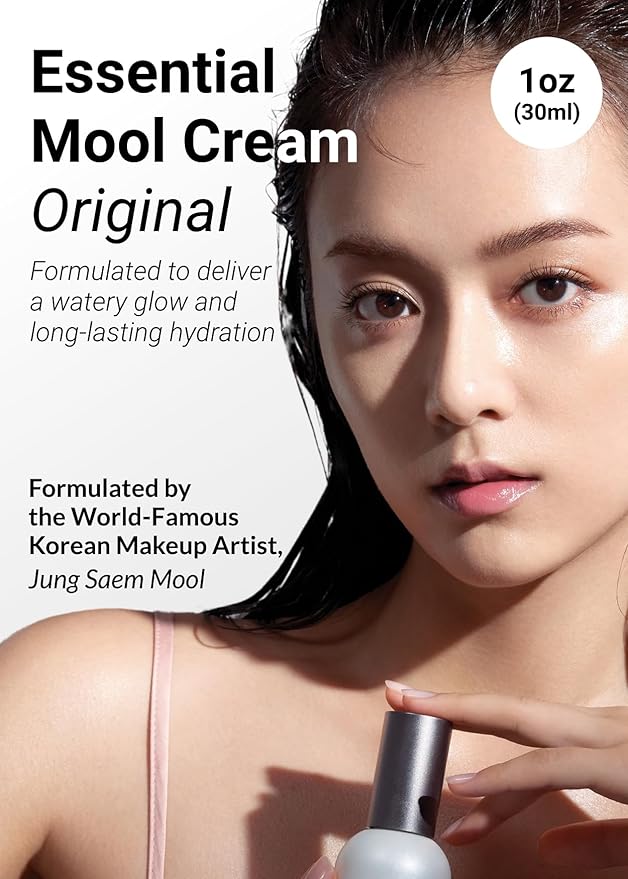 JUNG SAEM MOOL Essential Mool Cream 1 Fl Oz, Lightweight Watery Face Cream with Ceramide and Panthenol for Deep Hydration and Radiant Skin, Skin Barrier Support, Korean Foundation Makeup Prep-VivaGrace Women