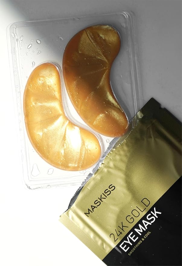 24k Gold Under Eye Patches (15 Pairs), eye mask, Collagen Skin Care Products, Eye Patches for Puffy Eyes, eye masks for dark circles and puffiness