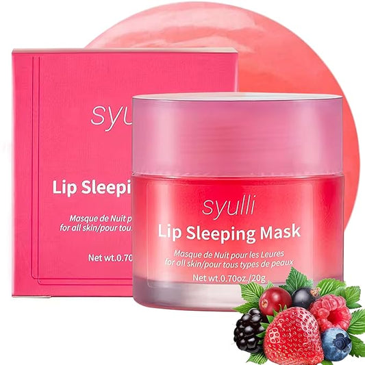 Sleeping Lip Mask,Organic Vitamin C Lip Sleeping Mask Hydrate & Repair Sleeping Lip Balm, Nourish Overnight Lip Care Treatment Lip Line & Color Improve,Crack & Dry Sleeping Lip Mask For Women & Men-VivaGrace Women