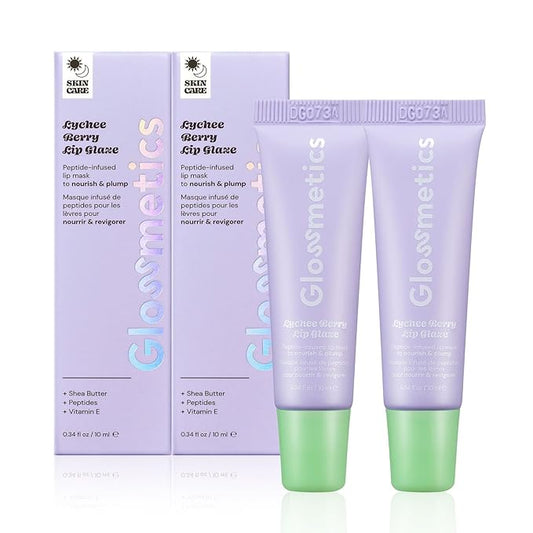Glossmetics Lychee-Berry Overnight Lip Mask - Hydrating, Moisturizing Lip Balm for Soft, Smooth Lips (Pack of 2)-VivaGrace Women