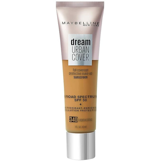 Maybelline Dream Urban Cover Flawless Coverage Foundation Makeup, SPF 50, Cappuccino-VivaGrace Women