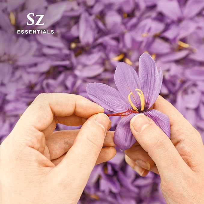 Saffron Essential Oil, 100% Pure, Extracted from Stigmas of The Saffron Flower - Spicy & Floral Scent with Earthy Overtones - Therapeutic Grade & Vegan - 0.17oz (5ml)-VivaGrace Women