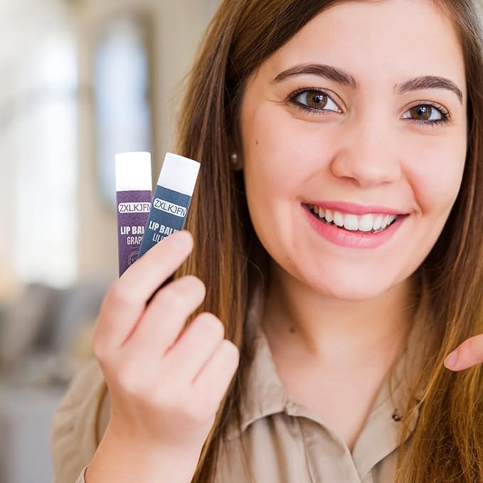 Organic Lip Balm Set - 3 Flavors - 100% Natural Moisturizer for Cracked & Dry Lips Smooth and Supple Lips - Non-GMO-VivaGrace Women