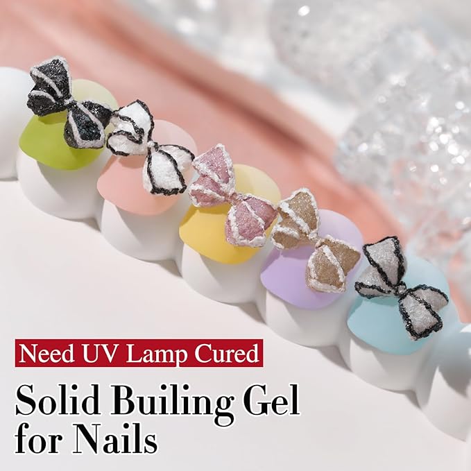 Double Rhythm 3D Nail Gel Solid Sculpting Gel for Nail Art Non-Sticky Hard Gel for Building Carving Molding Nail Extension Soak Off UV/LED Salon Home DIY 0.5 Oz (Gypsum Black)-VivaGrace Women