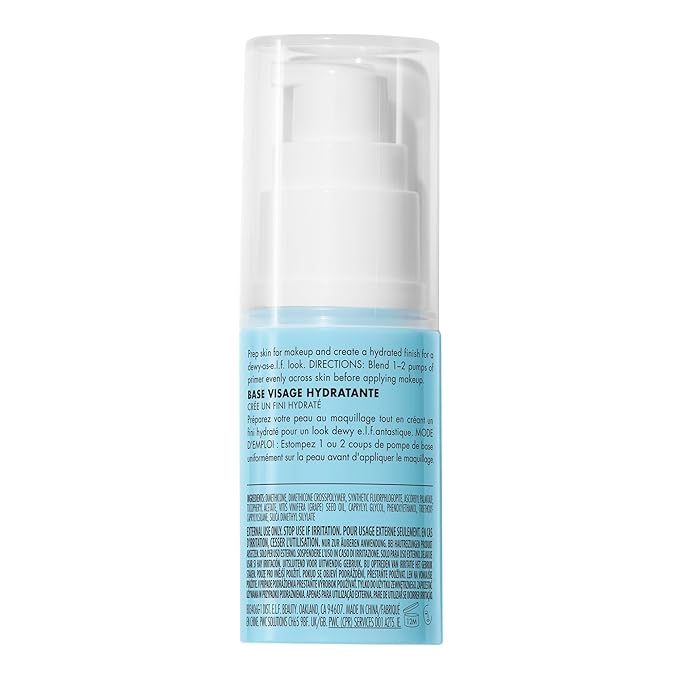 e.l.f. Hydrating Face Primer, Makeup Primer For Flawless, Smooth Skin & Long-Lasting Makeup, Fills In Pores & Fine Lines, Vegan & Cruelty-free, Small-VivaGrace Women