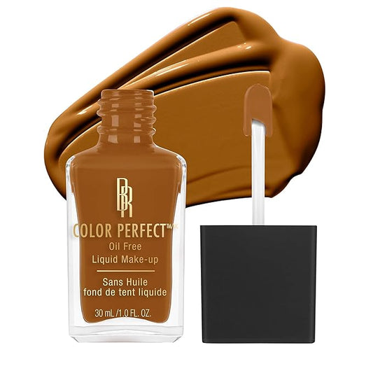 Black Radiance Color Perfect Liquid Full Coverage Foundation Makeup, Deep Amber, 1 Ounce-VivaGrace Women