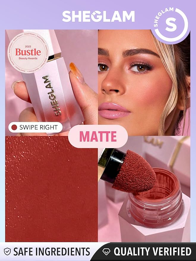 SHEGLAM Color Bloom Liquid Blush Makeup for Cheeks Matte Finish - Swipe Right-VivaGrace Women