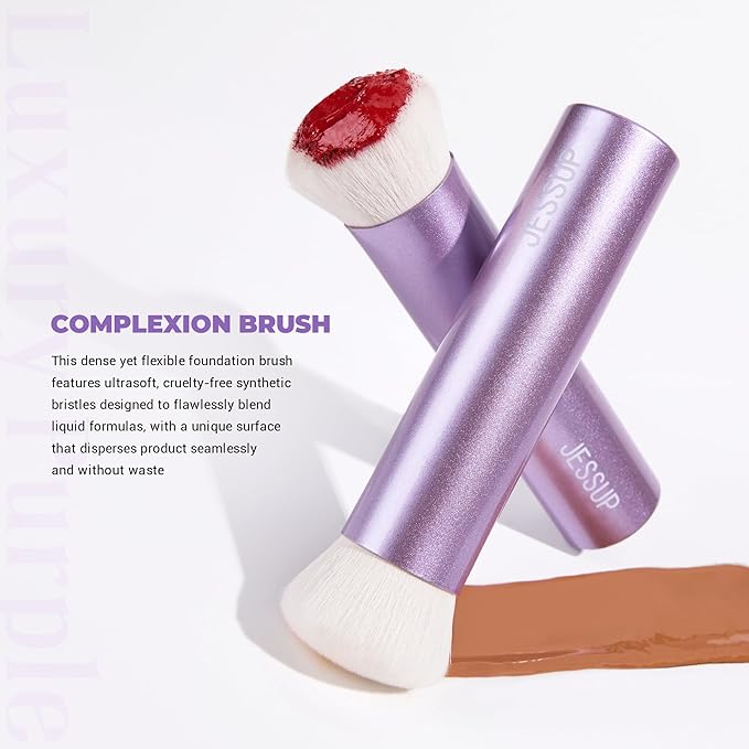 Jessup Foundation Brush for Liquid Makeup, Face Kabuki Makeup Brush for Contour Powder Blush and Bronzer, Ultra-Soft Fiber Perfect for Blending Liquid AS003-VivaGrace Women