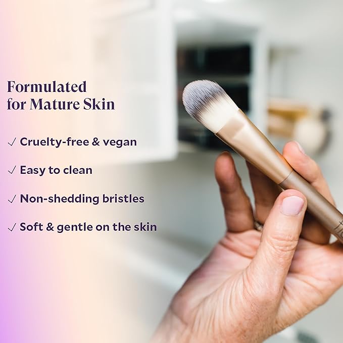 Fièra Concealer & Foundation Brush - Expert Tool for Cream & Liquid Makeup - Seamless, Even Application - Lightweight & Easy to Clean - Perfect for Use with Fièra Luxury Concealer-VivaGrace Women