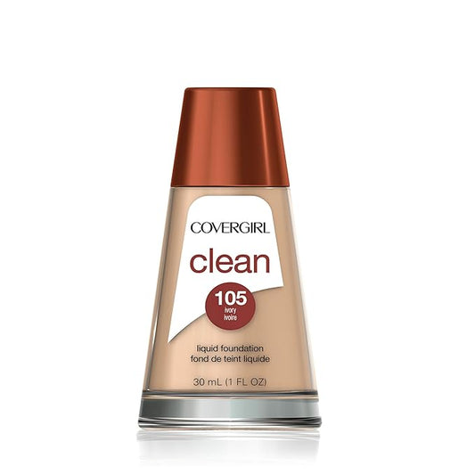 COVERGIRL Clean Makeup Foundation Ivory 105, 1 oz (Pack of 2)-VivaGrace Women