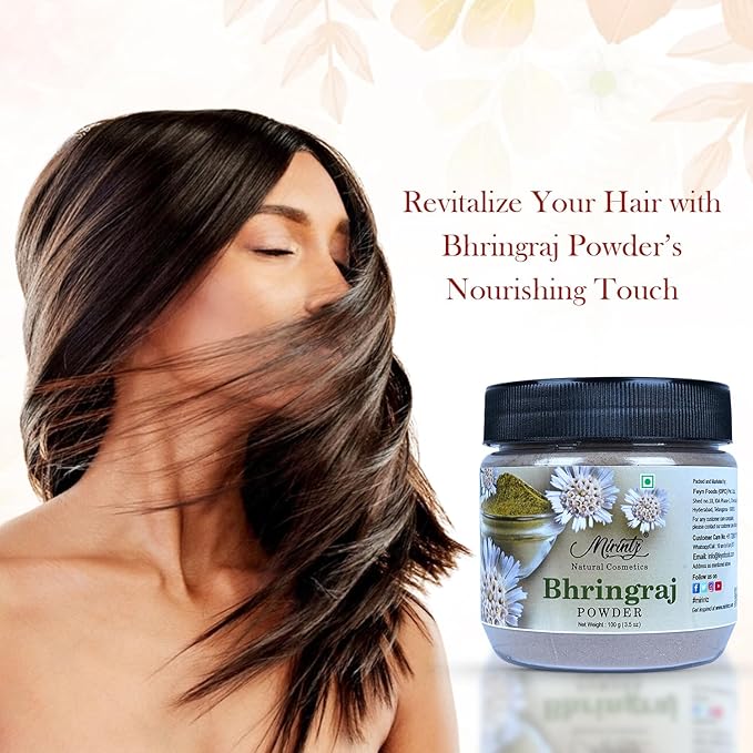 100% Natural Bhringraj Powder | (100 gms) False Daisy Powder Herbal Supplement | Eclipta Alba for Hair Growth Supplements | Karisalankanni Ayurvedic Support for Healthy Hair | Herbal Hair Mix-VivaGrace Women