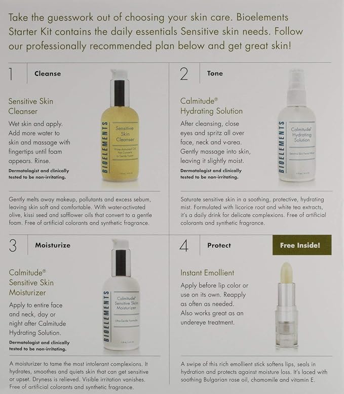 Bioelements Starter Kit for Sensitive Skin-VivaGrace Women